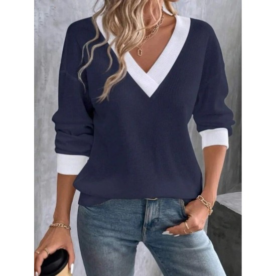 K71345-LACIVERT "NAVY BLUE" BLOUSE