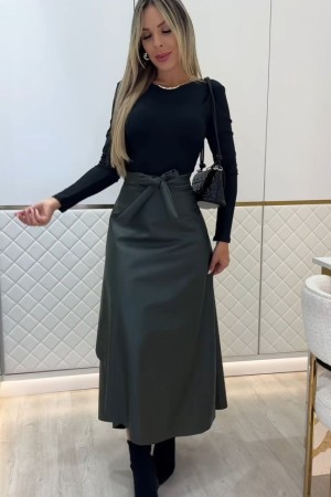 K71349-SIYAH BLACK SKIRT