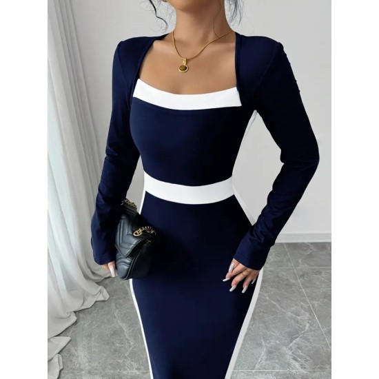 K71360-LACIVERT "NAVY BLUE" DRESS