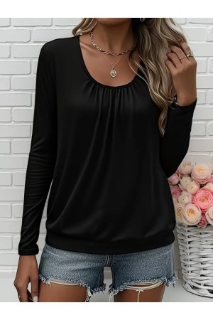 K71370-SIYAH BLACK BLOUSE