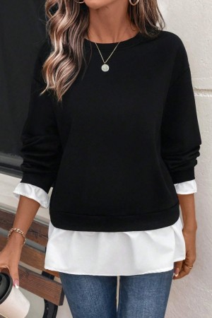 K71374-SIYAH SİYAH BLUZ