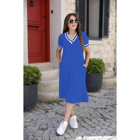 "K72094 - SAKS" BLUE DRESS