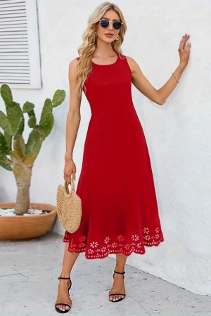 K72115-KIRMIZI RED DRESS