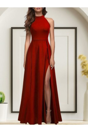 K72116-KIRMIZI KIRMIZI ELBİSE