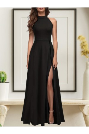 K72116-SIYAH SİYAH ELBİSE