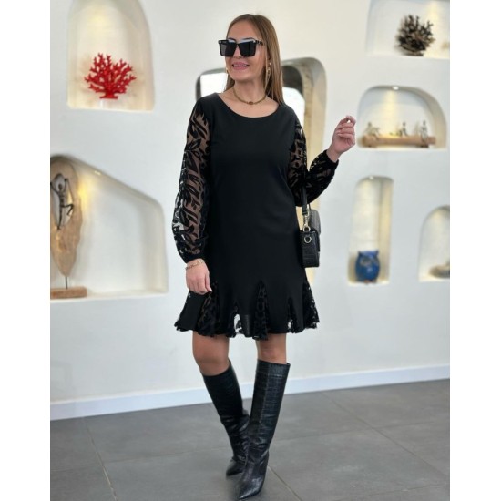 K72178-SIYAH BLACK DRESS