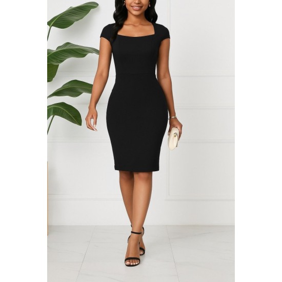 K72247-SIYAH BLACK DRESS