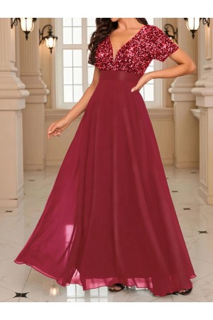 K72260-KIRMIZI KIRMIZI ELBİSE