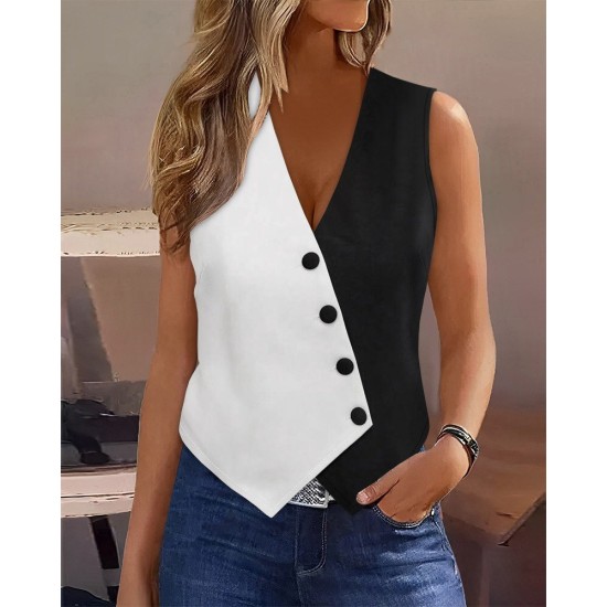 K72272-SIYAH BLACK WAISTCOAT