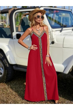 K72275-KIRMIZI KIRMIZI ELBİSE