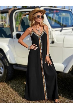 K72275-SIYAH SİYAH ELBİSE