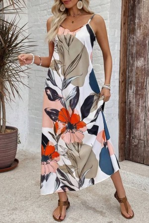 K72290-COK_RENKLI Patterned DRESS