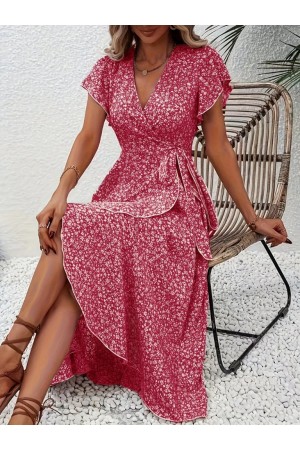 K72291-PEMBE PEMBE ELBİSE