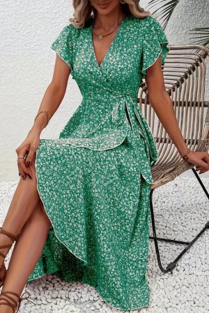 K72291-YESIL GREEN DRESS