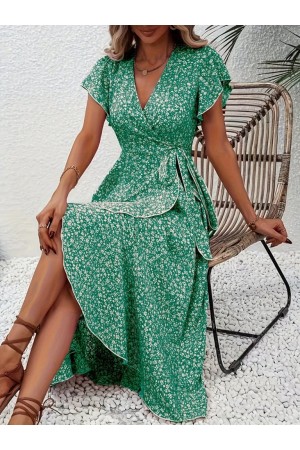 K72291-YESIL YEŞİL ELBİSE