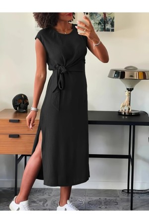 K72294-SIYAH SİYAH ELBİSE