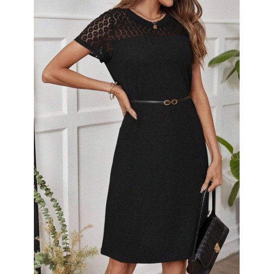 K72304-SIYAH BLACK DRESS