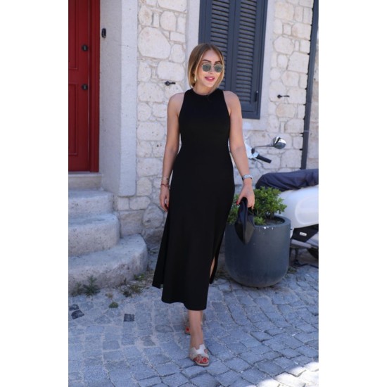 K72307-SIYAH BLACK DRESS