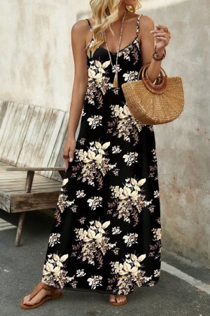 K72308-SIYAH BLACK DRESS