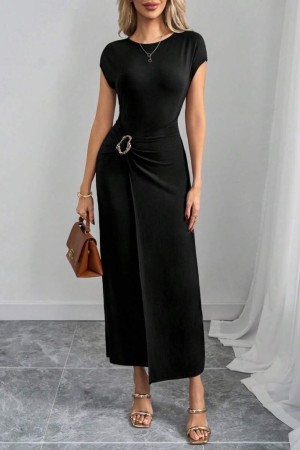 K72309-SIYAH BLACK DRESS