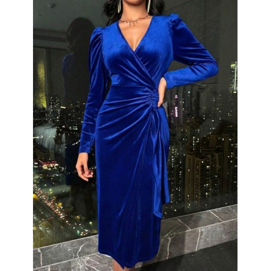 K72339-SAKS "SAKS MAVİ" DRESS