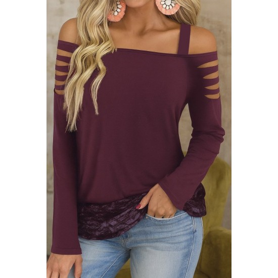 K72342-BORDO Burgundy BLOUSE