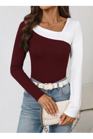 K72349-BORDO Burgundy BLOUSE