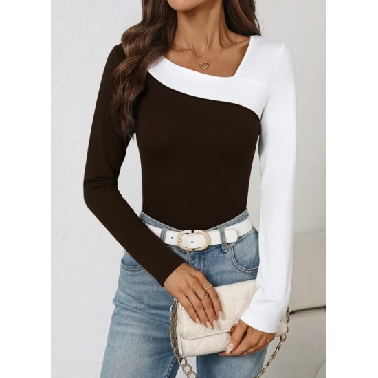 K72349-KAHVE KAHVE BLUZ