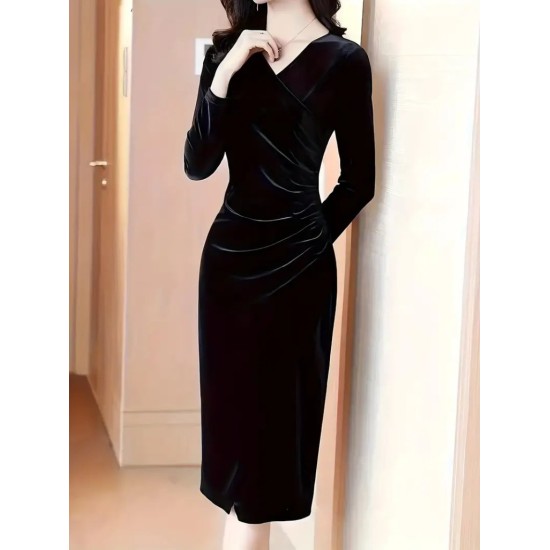 K72352-SIYAH BLACK DRESS