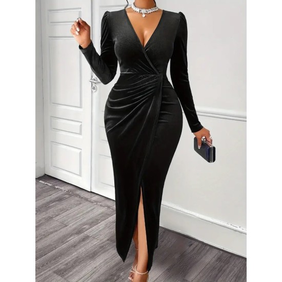 K72361-SIYAH BLACK DRESS