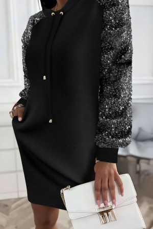 K72364-SIYAH BLACK DRESS