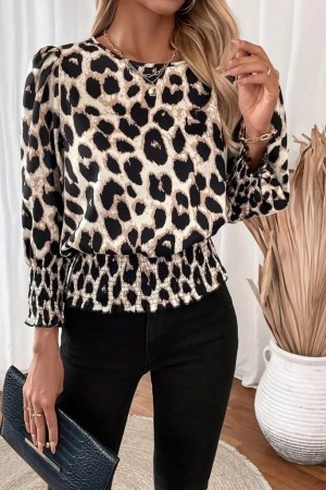 K72372-LEOPAR LEOPAR BLUZ