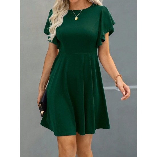 K72380-YESIL YEŞİL ELBİSE