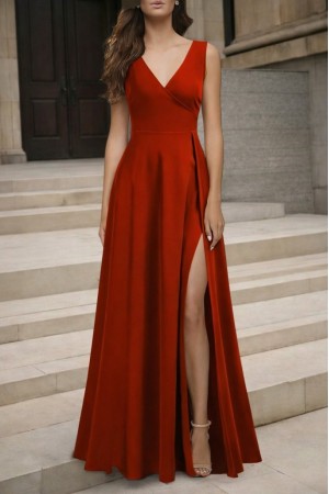 K72383-KIRMIZI KIRMIZI ELBİSE