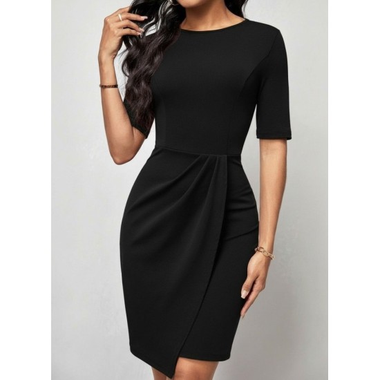 K72384-SIYAH BLACK DRESS