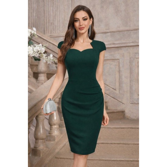 K72386-YESIL GREEN DRESS