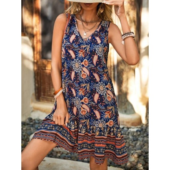 K73080-DESENLI Patterned DRESS