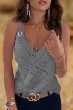 "K75010 - GRI" GRAY BLOUSE