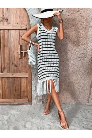 K75038-BEYAZ BEYAZ ELBİSE