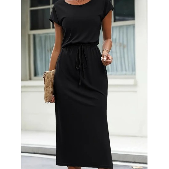 K75055-SIYAH BLACK DRESS