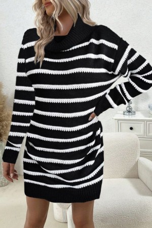 K75068-SIYAH BLACK DRESS