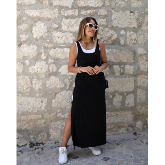 K76152-SIYAH BLACK DRESS