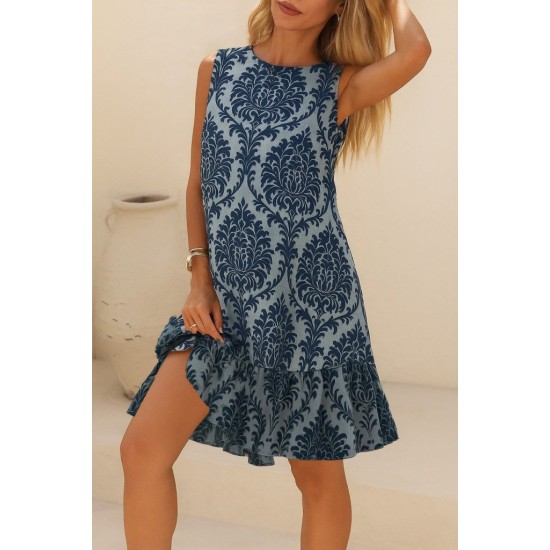 K76156-MAVI BLUE DRESS