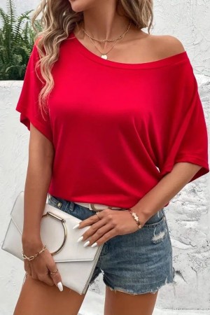 K76164-KIRMIZI RED BLOUSE