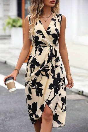 K76180-DESENLI Patterned DRESS