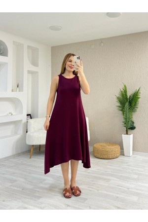 K76182-BORDO BORDO ELBİSE