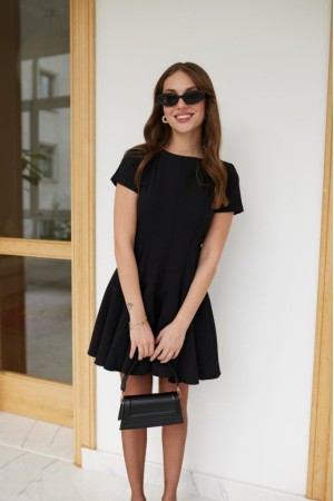 K76183-SIYAH SİYAH ELBİSE