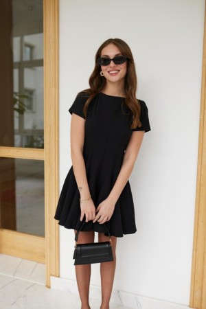 K76183-SIYAH BLACK DRESS