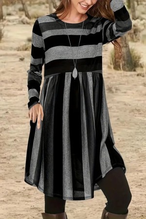 K76206-SIYAH BLACK DRESS