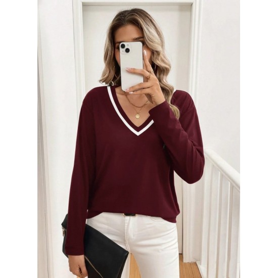 K76220-BORDO BORDO BLUZ